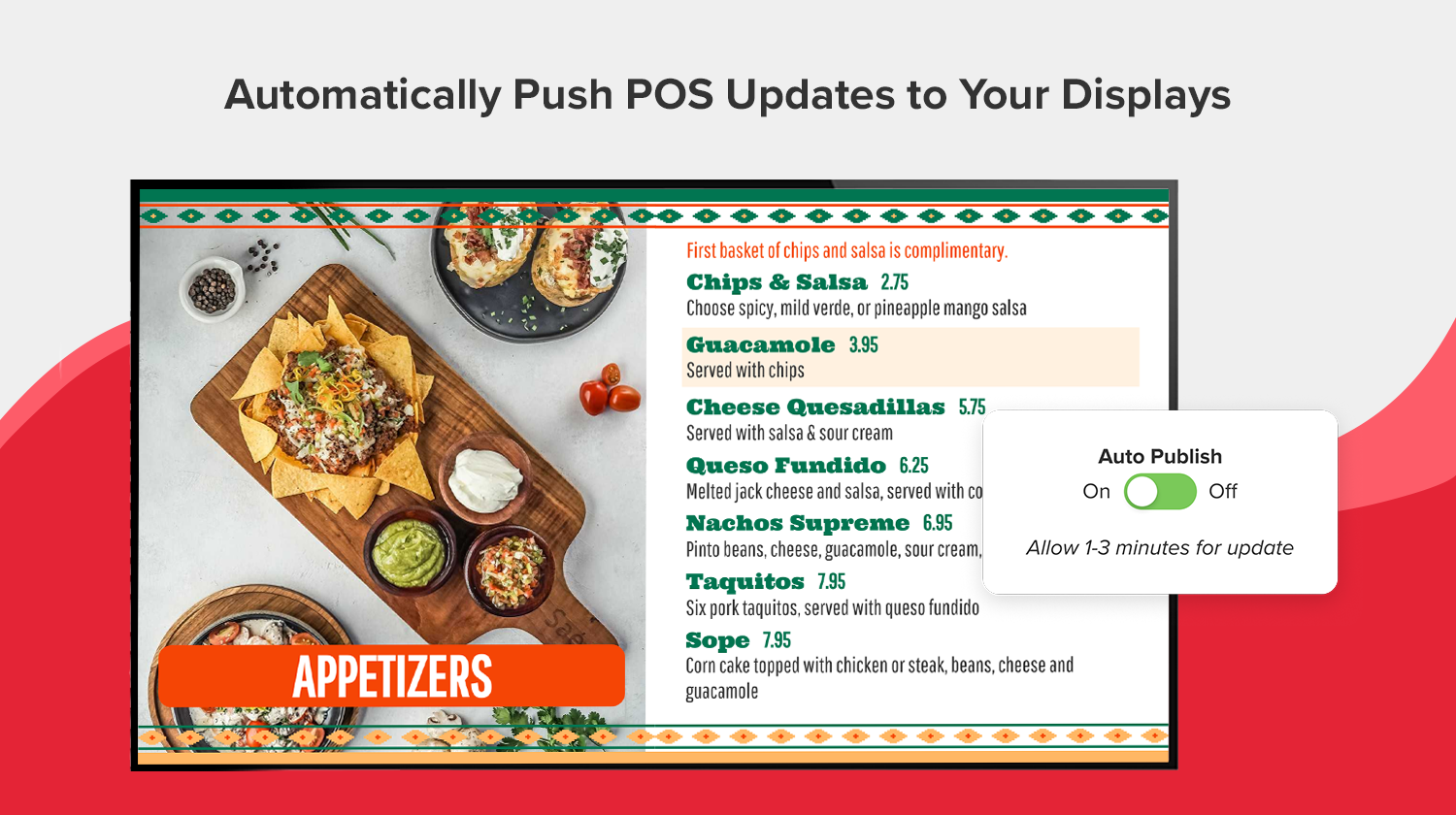 Automatically push POS updates to your displays