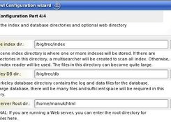 Crawl Configuration Wizard to set index/db/web directories