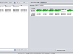 After import from two recorders ("Master" and "Slave"), renaming some channels and having tranferred already a few of the files