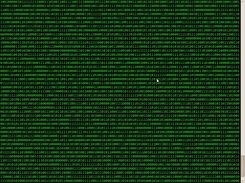 Binary flying across the screen