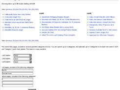 Interface of 'Multi-Category Search' MediaWiki's extension