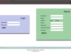 login page