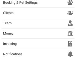 Smartphone App Settings Page