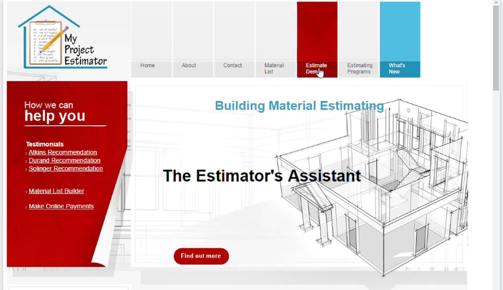 My Project Estimator Screenshot 1