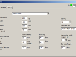 Configuration window