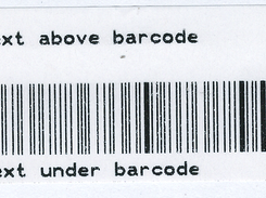 Example of label created in My Zebra