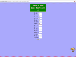 A semi-completed quiz.