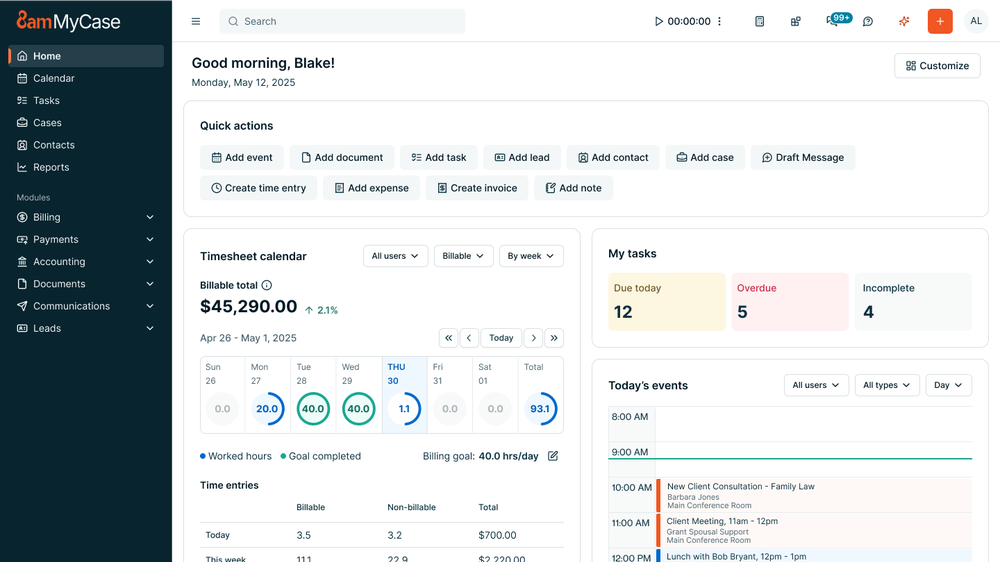 Main Dashboard