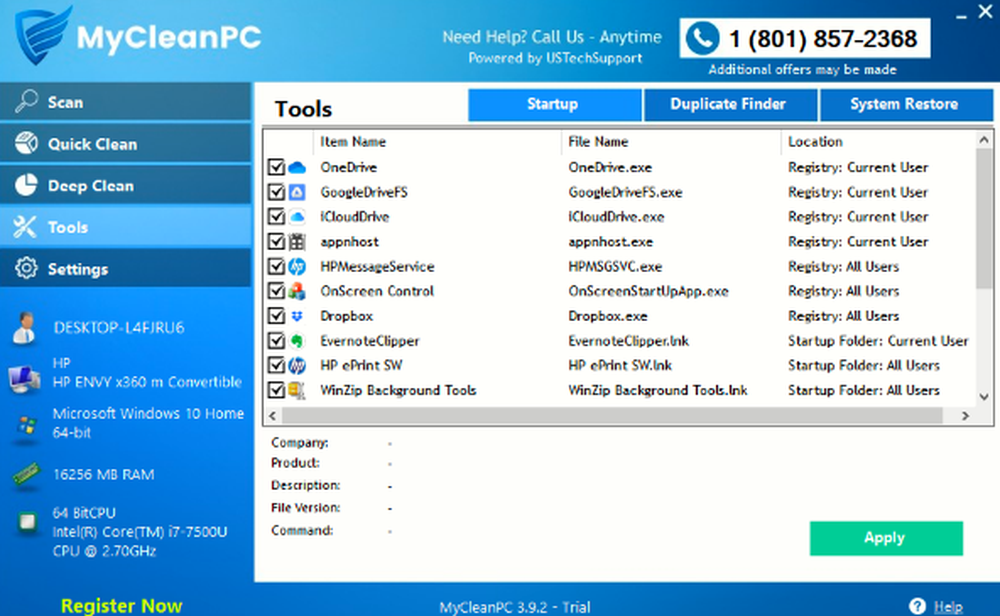 MyCleanPC Screenshot 1