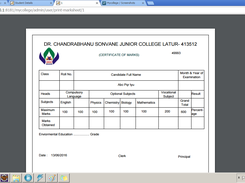 Print Marksheet