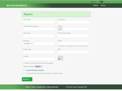 Self-registration of a new case