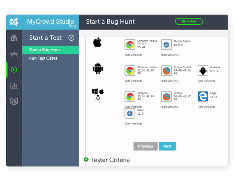 MyCrowd QA Screenshot 1