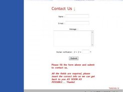 MyFWB default contact us screen with Blue theme applied...