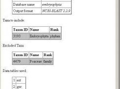 Review Taxonomic Specific Query Options
