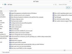 Windows GodMode: all tasks, list view