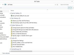 Windows GodMode: all tasks, details view