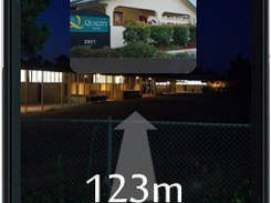 The screen remind the user that there is a shop in frount