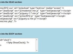 myImageClock Code-Snips for Webpage