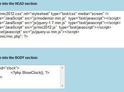 myImageClock Code-Snips for Webpage