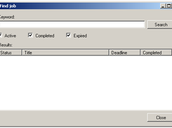 FindJob window