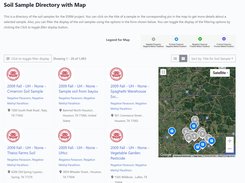 Directory of soil samples with map