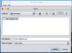 load actions from csv file