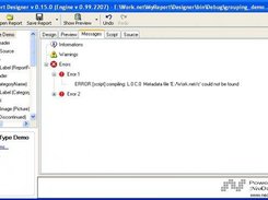 MyNeoReport Designer Main window messages