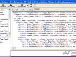 MyNeoReport Designer Main window report source