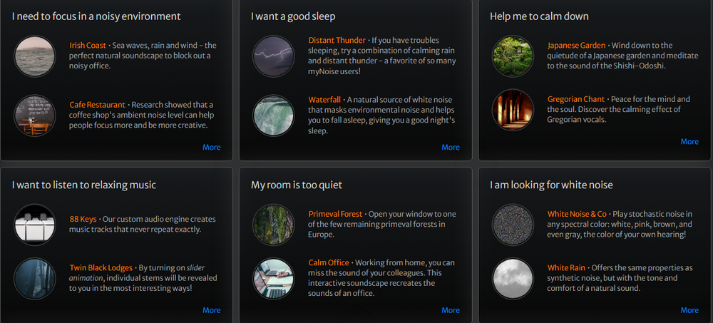 myNoise Screenshot 1