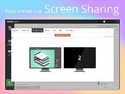 Screen Sharing! Got something to explain? Invite them in with fully immersive screen sharing.