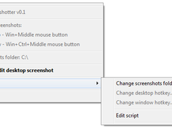 The complete GUI of MyScreenshotter - its tray context menu