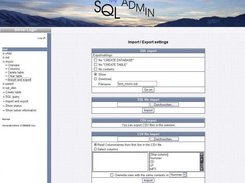 import and export option page