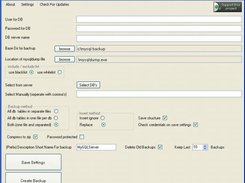 MySQL Backup Tool main form