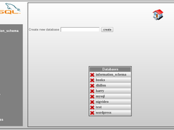 you can delete or add databases.