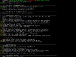 MySQLTuner Screenshot 1