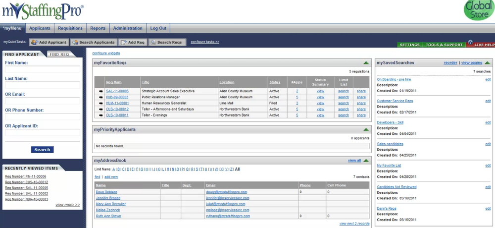 MyStaffingPro-Applicants