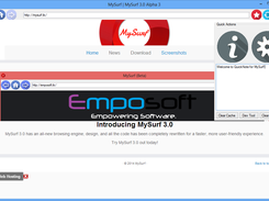 Main Window with QuickActions open