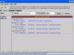 Search Tab - Simple or complex search, save, schedule, etc.