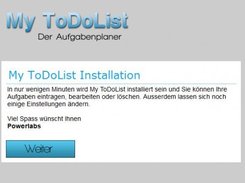 Installation von My ToDoList / Instalation from My ToDoList
