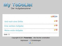 Aufgabenübersicht und Hauptmenu / Task overview and main me