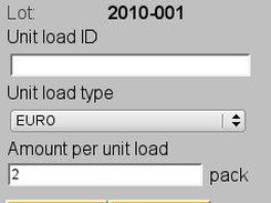 Handling of goods receipt on mobile terminal