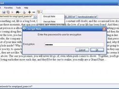 Type in a password to encrypt the note