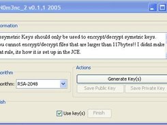 Generating/saving symmetric and asymmetric keys