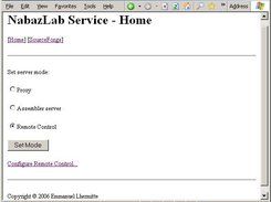 NabazLab Service can be controlled from your Web browser.