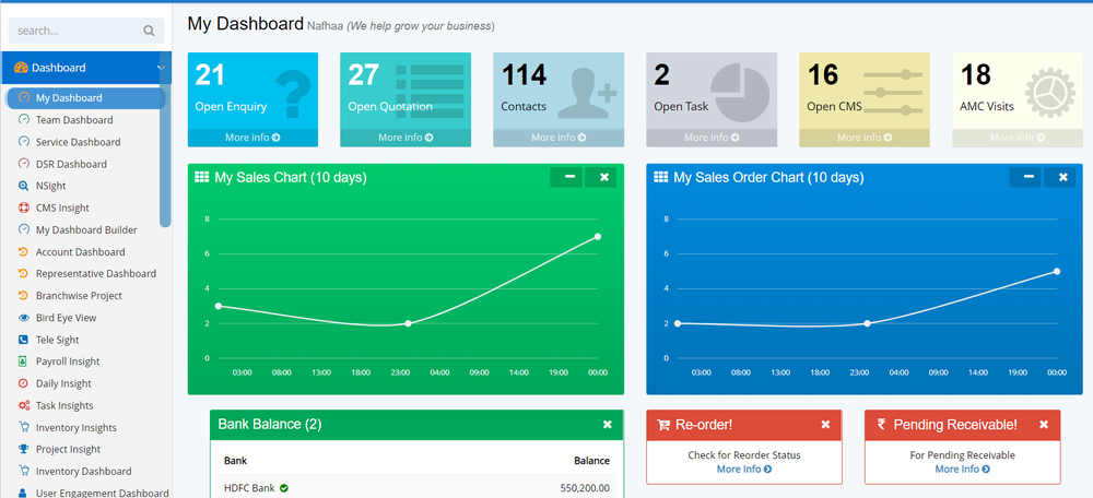 Nafhaa CRM Screenshot 1