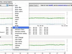 6: controls to select host, service, data, and time period