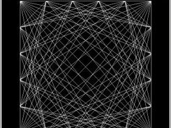 Nano running the lines graphics demo.