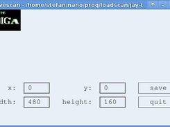 nano showing the GUI (buttons, text input)