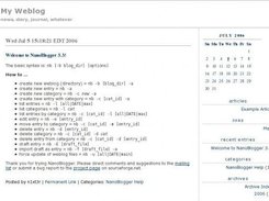 Default theme for weblog generated by NanoBlogger.
