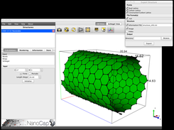 Periodic nanotube generation also showing export options